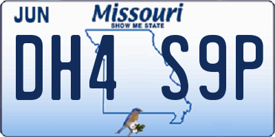 MO license plate DH4S9P