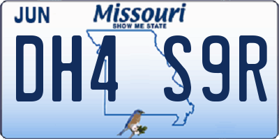 MO license plate DH4S9R