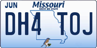 MO license plate DH4T0J