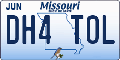 MO license plate DH4T0L