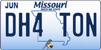 MO license plate DH4T0N