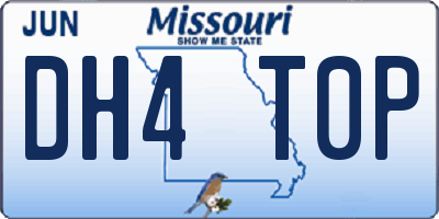 MO license plate DH4T0P