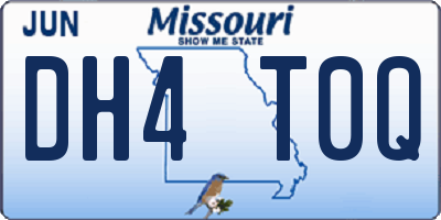 MO license plate DH4T0Q