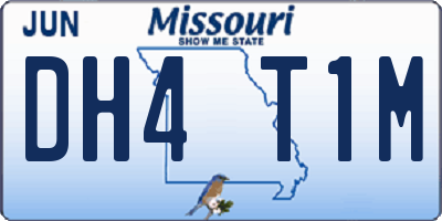 MO license plate DH4T1M