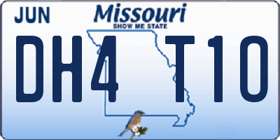 MO license plate DH4T1O