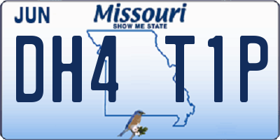 MO license plate DH4T1P