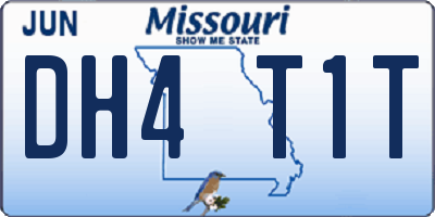 MO license plate DH4T1T