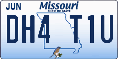 MO license plate DH4T1U