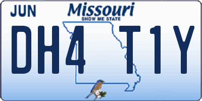MO license plate DH4T1Y