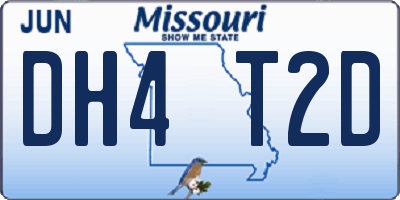 MO license plate DH4T2D