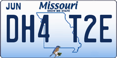 MO license plate DH4T2E