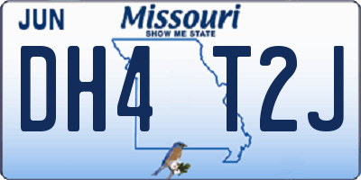 MO license plate DH4T2J