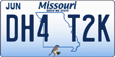 MO license plate DH4T2K
