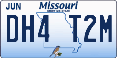 MO license plate DH4T2M