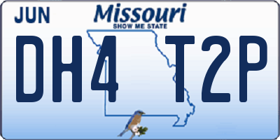 MO license plate DH4T2P