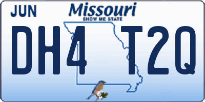 MO license plate DH4T2Q