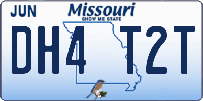 MO license plate DH4T2T