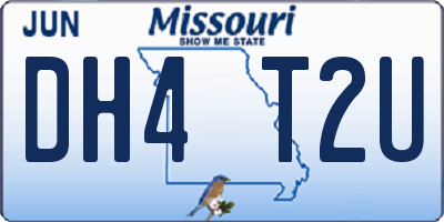 MO license plate DH4T2U