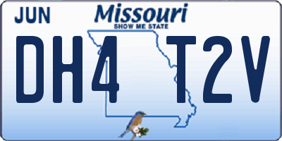 MO license plate DH4T2V
