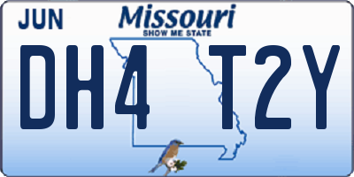 MO license plate DH4T2Y