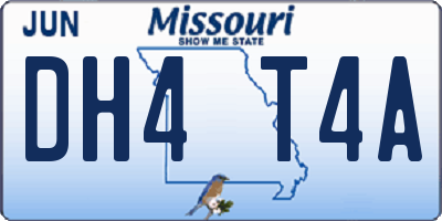 MO license plate DH4T4A