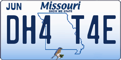 MO license plate DH4T4E