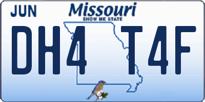 MO license plate DH4T4F