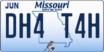 MO license plate DH4T4H