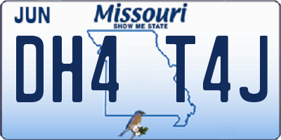 MO license plate DH4T4J