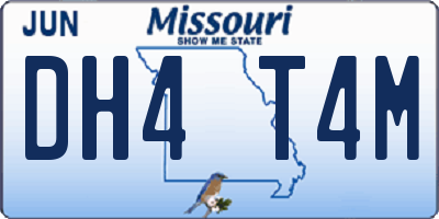MO license plate DH4T4M