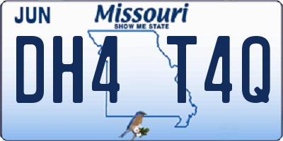 MO license plate DH4T4Q