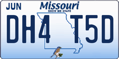 MO license plate DH4T5D