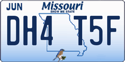 MO license plate DH4T5F