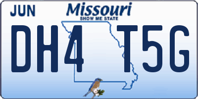 MO license plate DH4T5G