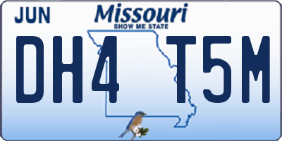 MO license plate DH4T5M