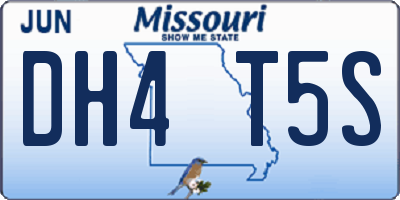 MO license plate DH4T5S