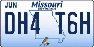 MO license plate DH4T6H