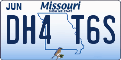 MO license plate DH4T6S