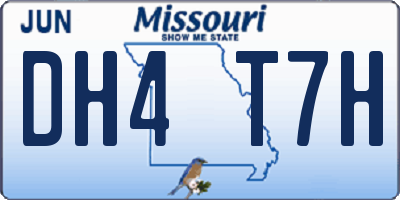 MO license plate DH4T7H