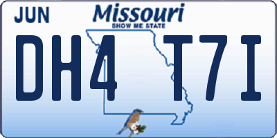 MO license plate DH4T7I