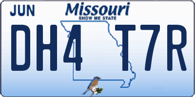MO license plate DH4T7R