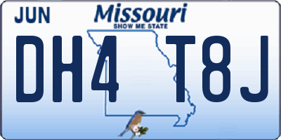 MO license plate DH4T8J