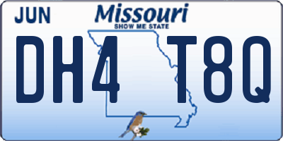 MO license plate DH4T8Q