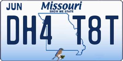 MO license plate DH4T8T