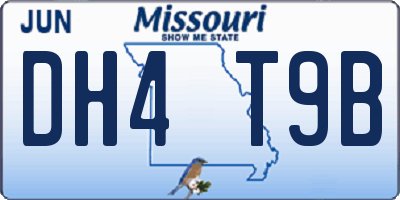 MO license plate DH4T9B