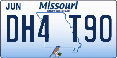 MO license plate DH4T9O