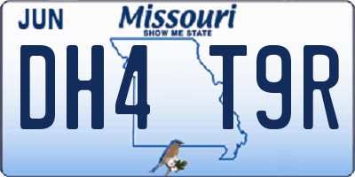 MO license plate DH4T9R