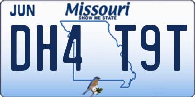 MO license plate DH4T9T