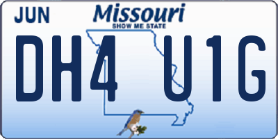 MO license plate DH4U1G