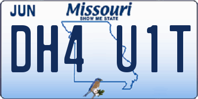 MO license plate DH4U1T